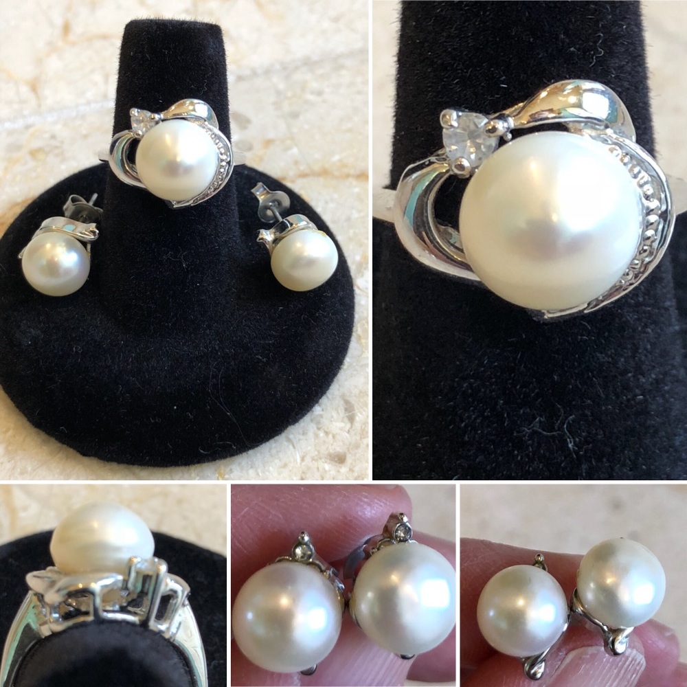 Great price Freshwater Pearl ring / earring set